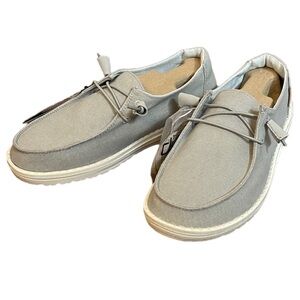 Hey Dude "Wendy" Chambray Light Grey Shoes